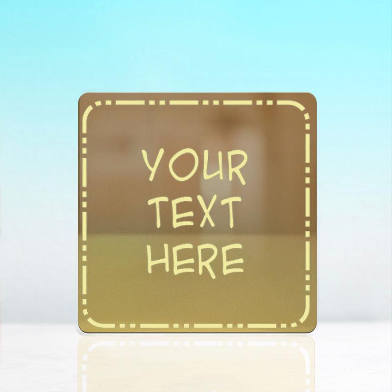 Customize Border Design, Acrylic Mirror Coaster (2+ MM) - FHMax.com