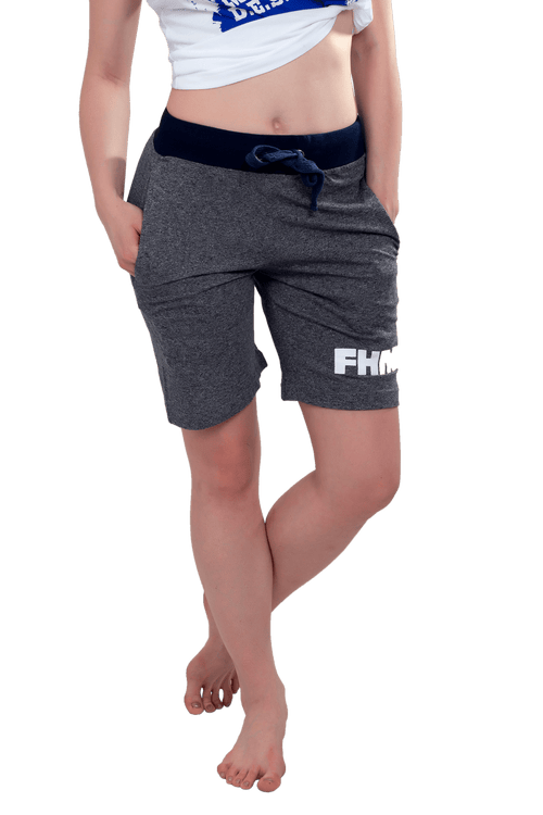FHM, Women Regular Fit Cotton Shorts (Grey Colour) - FHMax.com