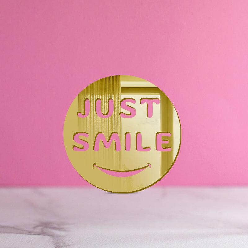 Just Smile!,  Acrylic Mirror Coaster  (2+ MM) - FHMax.com