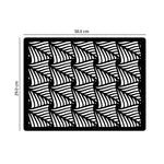 ABSTRACT GEOMETRICAL LINEAR PATTERN , Acrylic Mirror Table Mat - FHMax.com