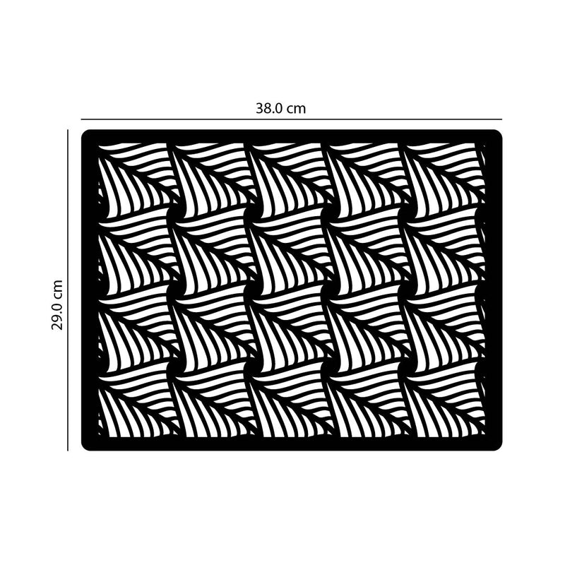 ABSTRACT GEOMETRICAL LINEAR PATTERN , Acrylic Mirror Table Mat - FHMax.com