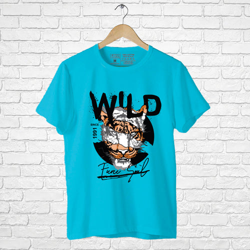"WILD", Men's Half Sleeve T-shirt