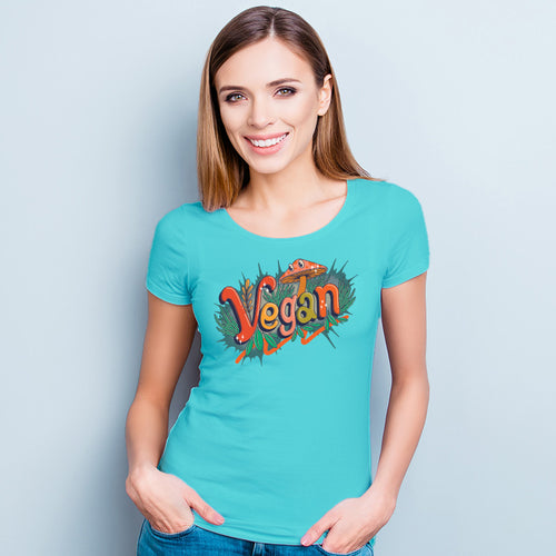 "VEGAN", Women Half Sleeve T-shirt - FHMax.com