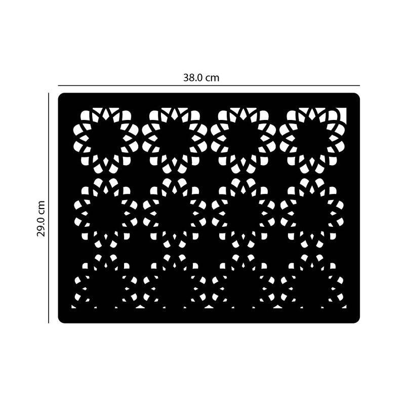 ARABIC FLOWER PATTERN, Acrylic Mirror Table Mat - FHMax.com