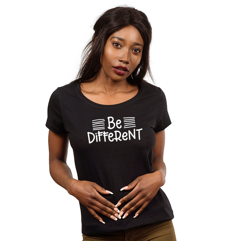 "BE DIFFERENT", Women Half Sleeve T-shirt - FHMax.com