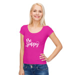 "BE HAPPY", Women Half Sleeve T-shirt - FHMax.com
