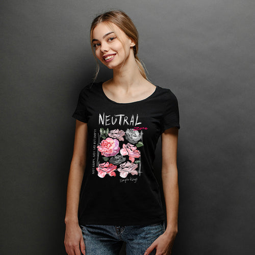 "NEUTRAL", Women Half Sleeve T-shirt - FHMax.com