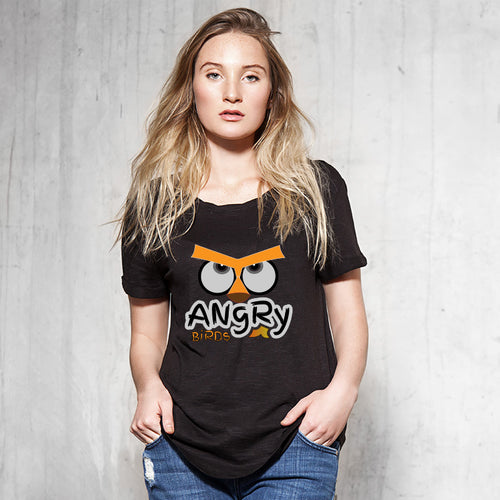 "ANGRY BIRDS", Women Half Sleeve T-shirt - FHMax.com