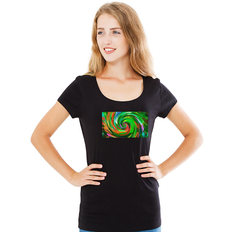 "COLORFUL ILLUSION", Women Half Sleeve T-shirt - FHMax.com