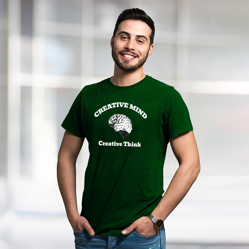 "CREATIVE MIND CREATIVE THINK", Men's Half Sleeve T-shirt - FHMax.com