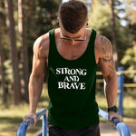 "STRONG AND BRAVE", Men's vest - FHMax.com