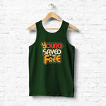 "YOUNG SAVED AND FREE", Men's vest - FHMax.com