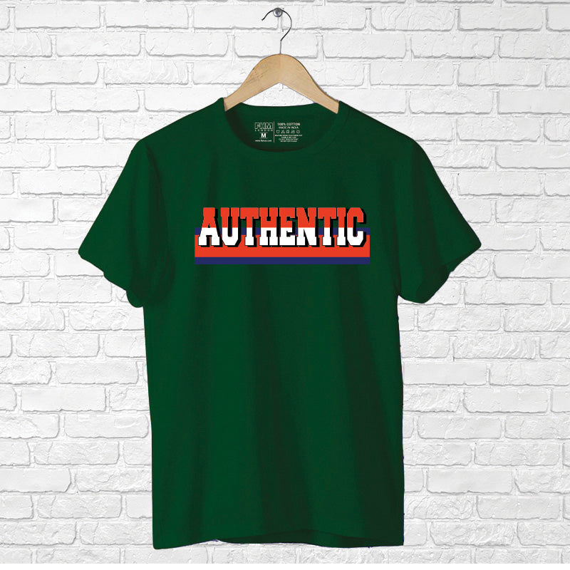 "AUTHENTIC", Men's Half Sleeve T-shirt - FHMax.com