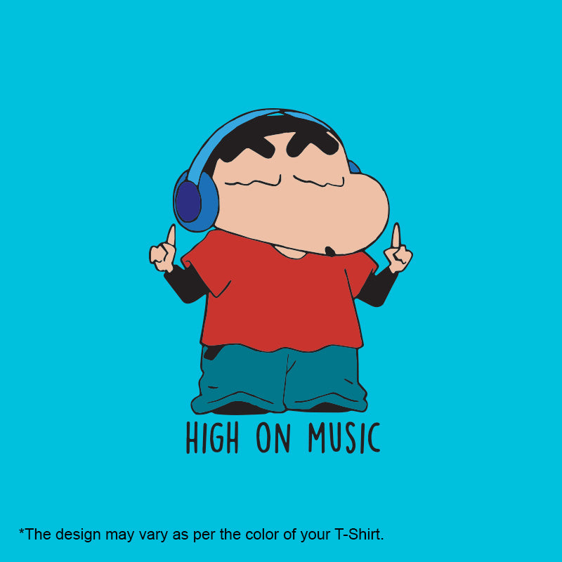 "HIGN ON MUSIC", Men's Half Sleeve T-shirt - FHMax.com