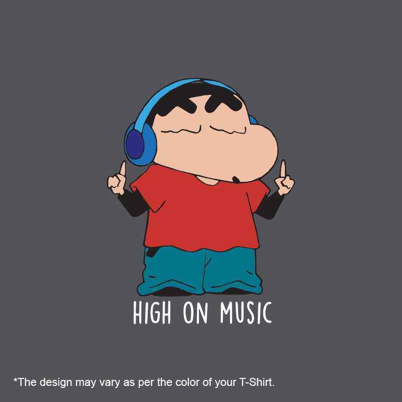 "HIGH ON MUSIC", Men's Half Sleeve T-shirt - FHMax.com
