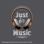 "JUST MUSIC", Men's Half Sleeve T-shirt - FHMax.com