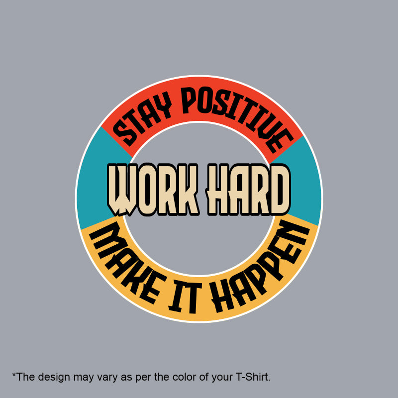 "WORK HARD", Men's Half Sleeve T-shirt - FHMax.com