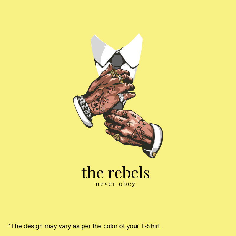 "THE REBELS NEVER OBEY", Men's Half Sleeve T-shirt - FHMax.com