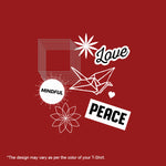 "LOVE, MINDFUL, PEACE", Boyfriend Women T-shirt - FHMax.com