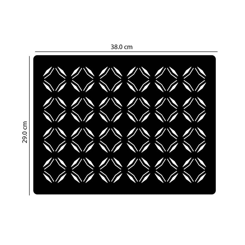 Diamond Grid, Acrylic Mirror Table Mat - FHMax.com