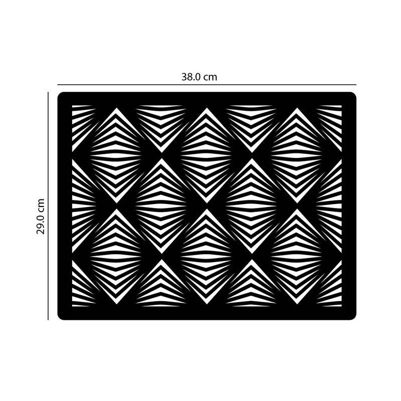 "DIAMOND SHAPE PATTERN", Acrylic Mirror Table Mat - FHMax.com