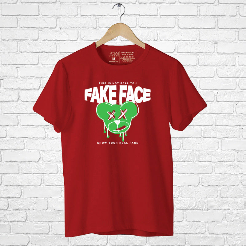 "FAKE FACE", Men's Half Sleeve T-shirt - FHMax.com
