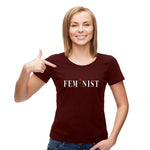 "FEMINIST", Women Half Sleeve T-shirt - FHMax.com