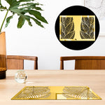 FILIGREE LEAVES, Acrylic Mirror Table Mat - FHMax.com