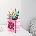 "GOOD VIBES ONLY", Acrylic mirror Pen stand - FHMax.com