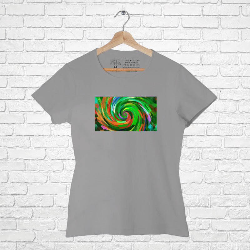 "COLORFUL ILLUSION", Women Half Sleeve T-shirt - FHMax.com