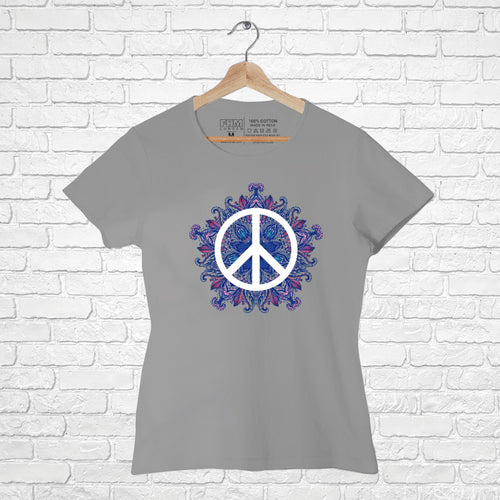"PEACE", Women Half Sleeve T-shirt - FHMax.com