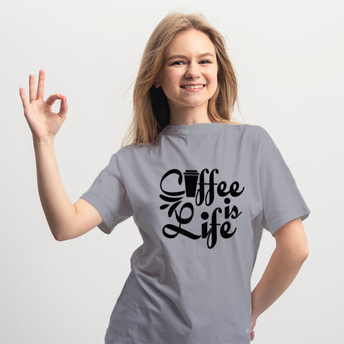 Coffee is life, Boyfriend Women T-shirt - FHMax.com