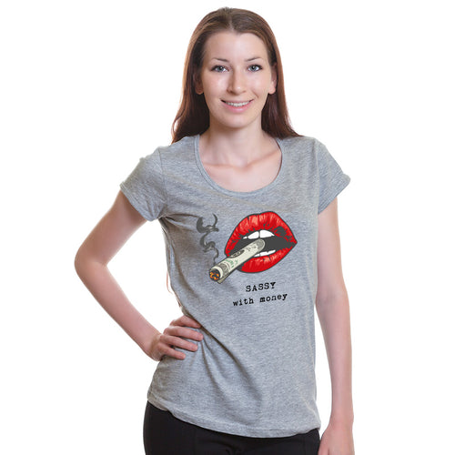 "SASSY WITH MONEY", Women Half Sleeve T-shirt - FHMax.com