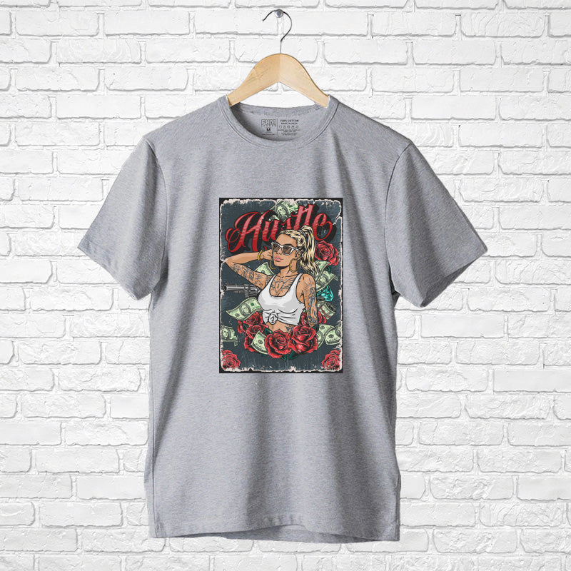 "HUSTLE", Boyfriend Women T-shirt - FHMax.com