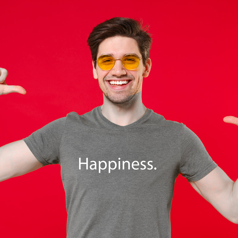 "HAPPINESS", Men's Half Sleeve T-shirt - FHMax.com