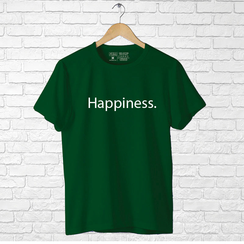 "HAPPINESS", Men's Half Sleeve T-shirt - FHMax.com