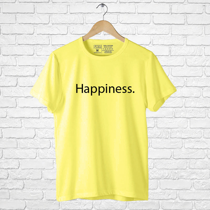 "HAPPINESS", Men's Half Sleeve T-shirt - FHMax.com