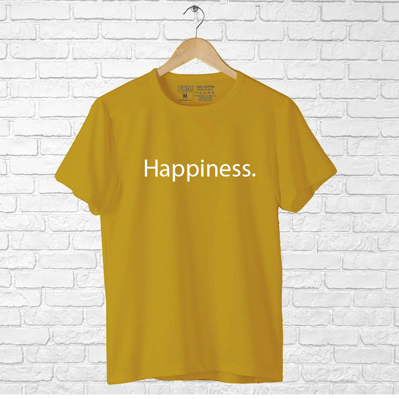 "HAPPINESS", Men's Half Sleeve T-shirt - FHMax.com