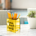 "I CAN AND I WLL", Acrylic mirror Pen stand - FHMax.com