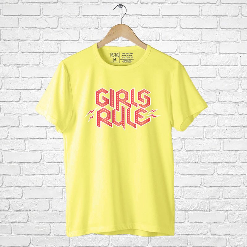 "GIRLS RULE", Boyfriend Women T-shirt - FHMax.com