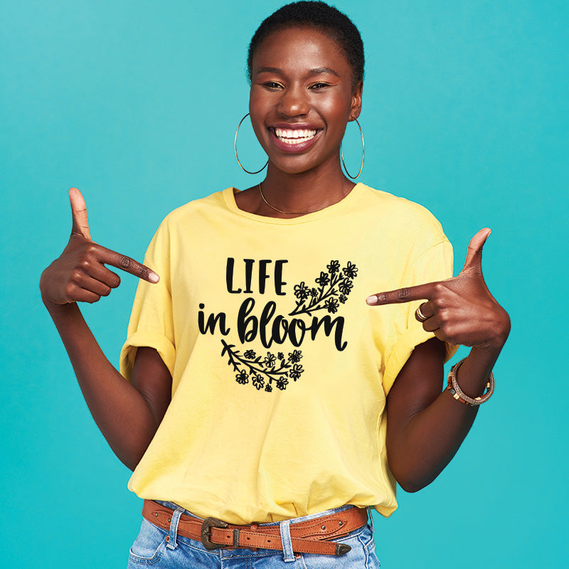 "LIFE IN BLOOM", Boyfriend Women T-shirt - FHMax.com