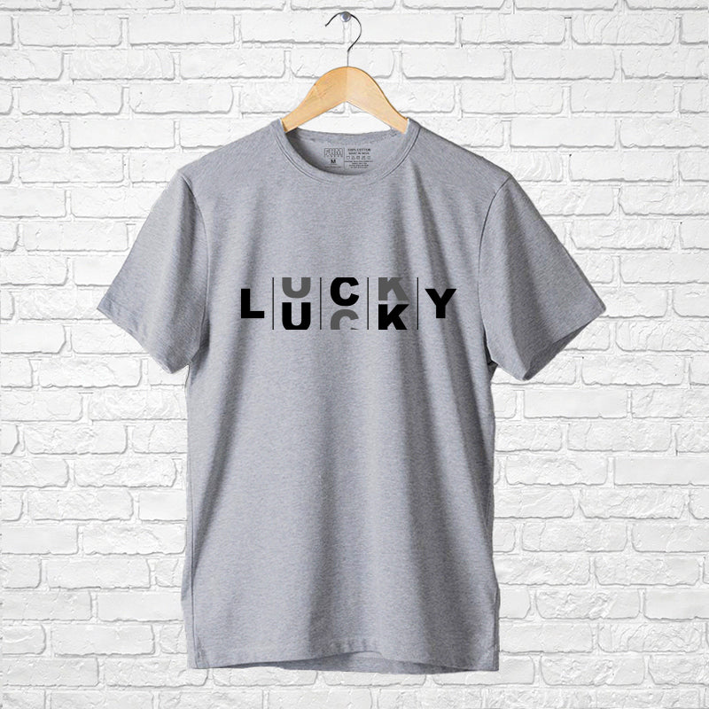 "LUCKY", Men's Half Sleeve T-shirt - FHMax.com