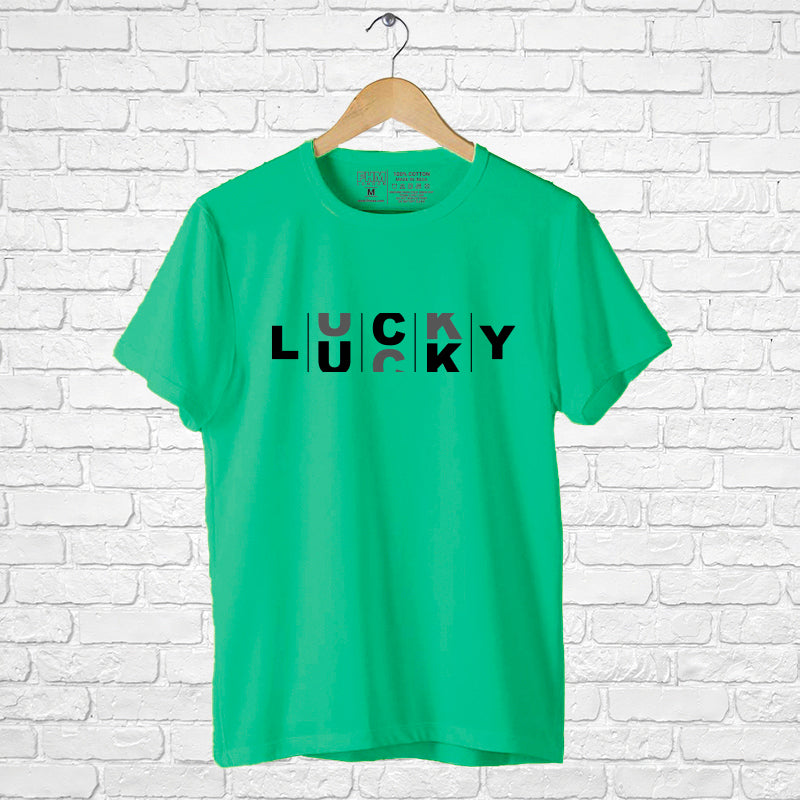 "LUCKY", Men's Half Sleeve T-shirt - FHMax.com