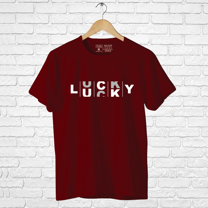 "LUCKY", Men's Half Sleeve T-shirt - FHMax.com