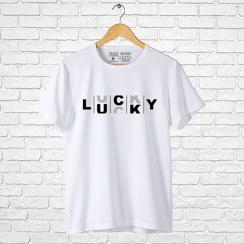 "LUCKY", Men's Half Sleeve T-shirt - FHMax.com