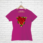 "ROSES", Women Half Sleeve T-shirt - FHMax.com