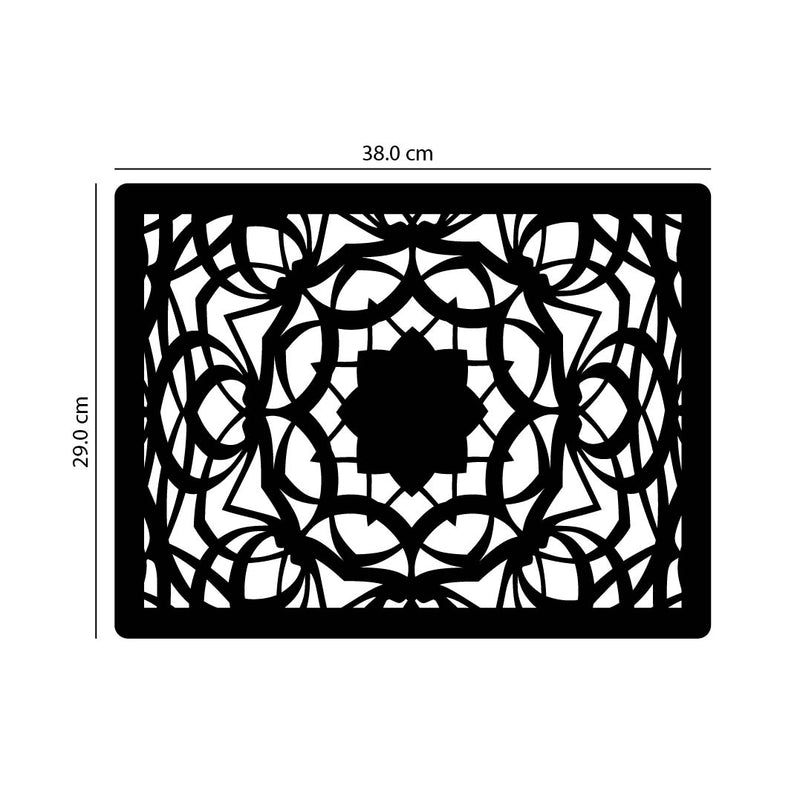 MANDALA PATTERN, Acrylic Mirror Table Mat - FHMax.com