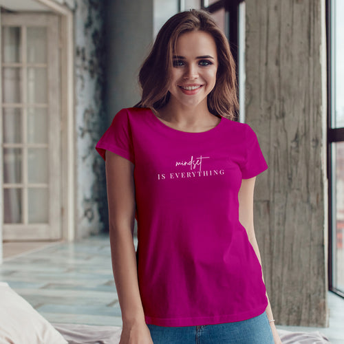 "MINDSET IS EVERYTHING", Women Half Sleeve T-shirt - FHMax.com