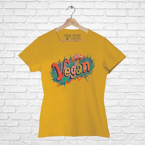 "VEGAN", Women Half Sleeve T-shirt - FHMax.com