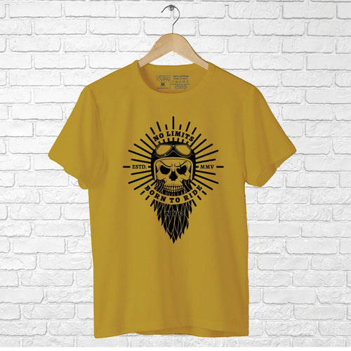 "BORN TO RIDE", Men's Half Sleeve T-shirt